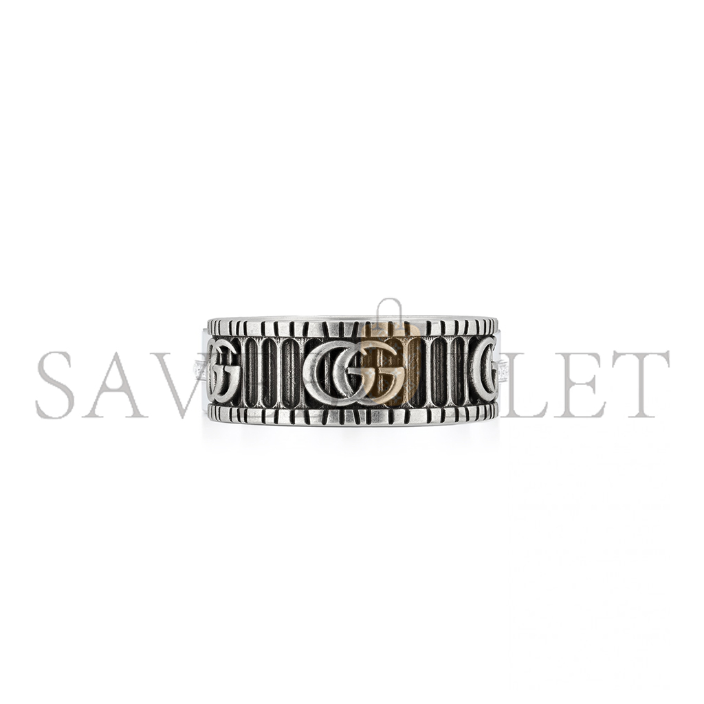 GUCCI RING WITH DOUBLE G IN SILVER 551899J84000811 GUCCI RING WITH DOUBLE G IN SILVER 551899J84000811